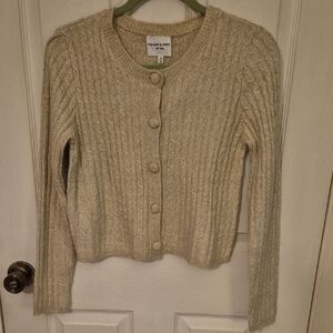Cozy Beige Cable Knit Cardigan